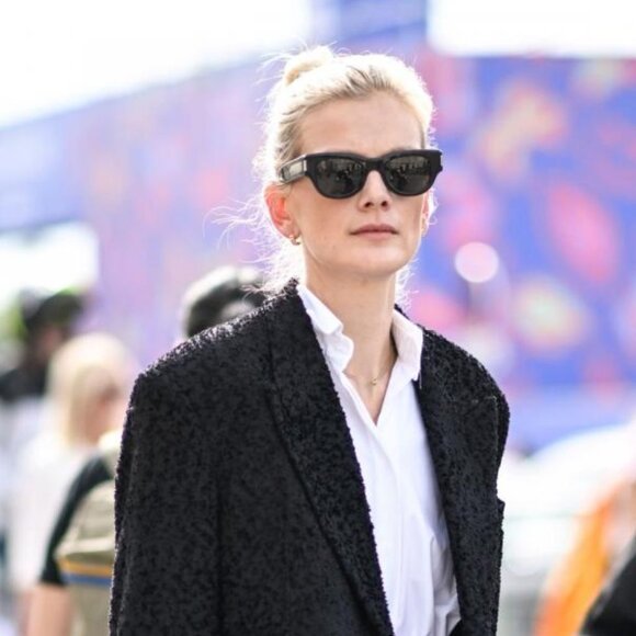 Saint Laurent SL573 002 Square Sunglasses – Dark Havana/Grey - Picture 9 of 11